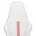 Chaise de jeu de massage rose et blanc similicuir - Photo n°8