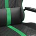 Chaise de jeu Noir et vert Similicuir - Photo n°8