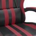 Chaise de jeu pivotante Noir et rouge bordeaux Similicuir - Photo n°6