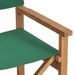 Chaise de metteur en scène Bois de teck solide Vert - Photo n°6