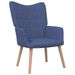 Chaise de relaxation 62x68,5x96 cm Bleu Tissu 3 - Photo n°1