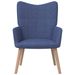 Chaise de relaxation 62x68,5x96 cm Bleu Tissu 3 - Photo n°2
