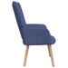 Chaise de relaxation 62x68,5x96 cm Bleu Tissu 3 - Photo n°3