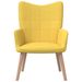 Chaise de relaxation 62x68,5x96 cm Jaune moutarde Tissu - Photo n°2