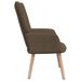 Chaise de relaxation 62x68,5x96 cm Marron Tissu 3 - Photo n°3