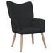 Chaise de relaxation 62x68,5x96 cm Noir Tissu 3 - Photo n°1