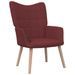 Chaise de relaxation 62x68,5x96 cm Rouge bordeaux Tissu 2 - Photo n°1