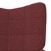 Chaise de relaxation 62x68,5x96 cm Rouge bordeaux Tissu 2 - Photo n°5