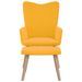Chaise de relaxation avec repose-pied Jaune moutarde Velours 5 - Photo n°2