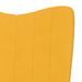Chaise de relaxation avec repose-pied Jaune moutarde Velours 5 - Photo n°9