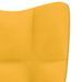 Chaise de relaxation avec repose-pied Jaune moutarde Velours 4 - Photo n°9