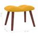 Chaise de relaxation avec repose-pied Jaune moutarde Velours 4 - Photo n°11