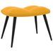 Chaise de relaxation avec repose-pied Jaune moutarde Velours 8 - Photo n°7