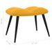 Chaise de relaxation avec repose-pied Jaune moutarde Velours 8 - Photo n°11