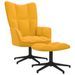 Chaise de relaxation avec repose-pied Jaune moutarde Velours 2 - Photo n°1