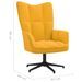 Chaise de relaxation avec repose-pied Jaune moutarde Velours 2 - Photo n°11