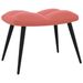 Chaise de relaxation avec repose-pied Rose Velours 8 - Photo n°7