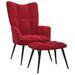 Chaise de relaxation avec repose-pied Rouge bordeaux Velours 9 - Photo n°1