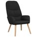 Chaise de relaxation avec tabouret Noir Tissu 5 - Photo n°6