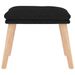 Chaise de relaxation avec tabouret Noir Tissu 5 - Photo n°11