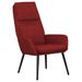 Chaise de relaxation avec tabouret Rouge bordeaux Tissu 2 - Photo n°4