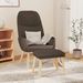 Chaise de relaxation avec tabouret Taupe Tissu - Photo n°2