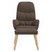 Chaise de relaxation avec tabouret Taupe Tissu - Photo n°3