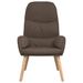 Chaise de relaxation avec tabouret Taupe Tissu - Photo n°7