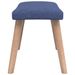 Chaise de relaxation et tabouret 62x68,5x96 cm Bleu Tissu 4 - Photo n°9