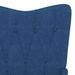 Chaise de relaxation et tabouret 62x68,5x96 cm Bleu Tissu - Photo n°6