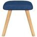 Chaise de relaxation et tabouret 62x68,5x96 cm Bleu Tissu - Photo n°9