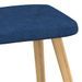 Chaise de relaxation et tabouret 62x68,5x96 cm Bleu Tissu - Photo n°10
