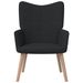 Chaise de relaxation et tabouret 62x68,5x96 cm Noir Tissu 3 - Photo n°3