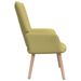 Chaise de relaxation et tabouret 62x68,5x96 cm Vert Tissu 3 - Photo n°4