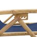 Chaise de relaxation inclinable Bleu marine Bambou et tissu - Photo n°6
