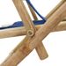Chaise de relaxation inclinable Bleu marine Bambou et tissu - Photo n°7