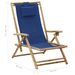 Chaise de relaxation inclinable Bleu marine Bambou et tissu - Photo n°8