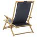 Chaise de relaxation inclinable Gris foncé Bambou et tissu - Photo n°5