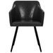 Chaise de salle à manger avec accoudoirs simili cuir noir Sary - Lot de 2 - Photo n°4