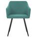 Chaise de salle à manger avec accoudoirs tissu vert Sary - Lot de 2 - Photo n°2