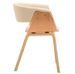 Chaise de salle à manger bois clair courbé et similicuir beige Kobaly - Photo n°4