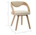 Chaise de salle à manger bois clair et simili cuir beige Canva - Lot de 2 - Photo n°7