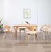 Chaise de salle à manger bois clair et simili cuir beige Canva - Lot de 4 - Photo n°3
