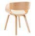 Chaise de salle à manger bois clair et simili cuir beige Onetop - Photo n°4