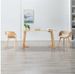 Chaise de salle à manger bois clair et simili cuir beige Onetop - Lot de 2 - Photo n°3