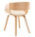 Chaise de salle à manger bois clair et simili cuir beige Onetop - Lot de 2 - Photo n°5