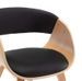 Chaise de salle à manger bois clair et simili cuir noir Onetop - Lot de 2 - Photo n°6