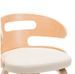 Chaise de salle à manger bois courbé clair et simili cuir beige Laetitia - Lot de 2 - Photo n°6