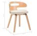 Chaise de salle à manger bois courbé clair et simili cuir beige Laetitia - Lot de 2 - Photo n°7