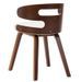 Chaise de salle à manger bois courbé foncé et simili cuir beige Laetitia - Lot de 2 - Photo n°5